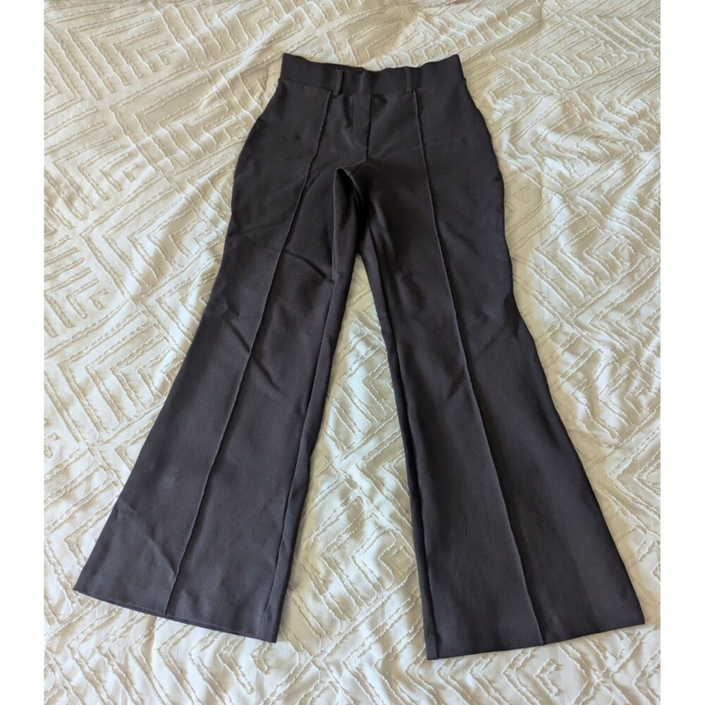 New Quince Ultra Stretch Ponte Super Wide Leg Pants Brown Womens Small 30 Office